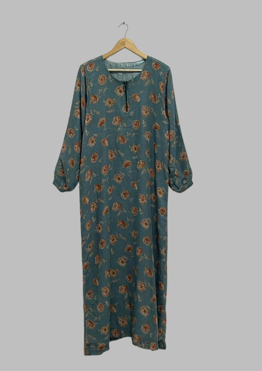 Abaya florale - L/XL - A69