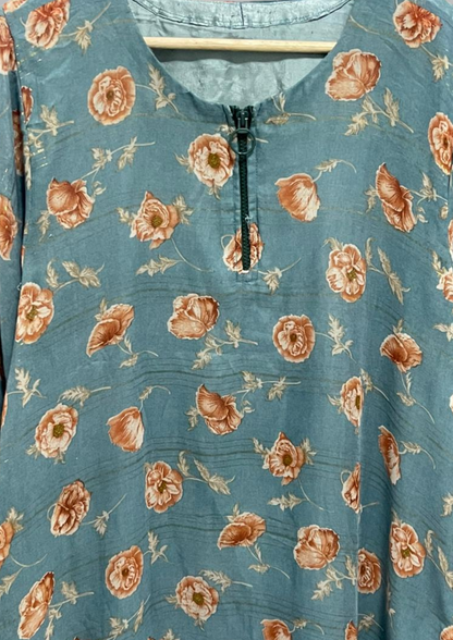 Abaya florale - L/XL - A69