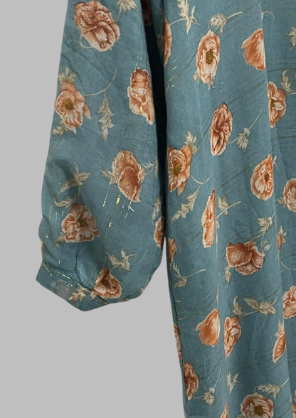 Abaya florale - L/XL - A69
