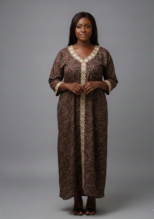 Abaya florale - M/L - A6