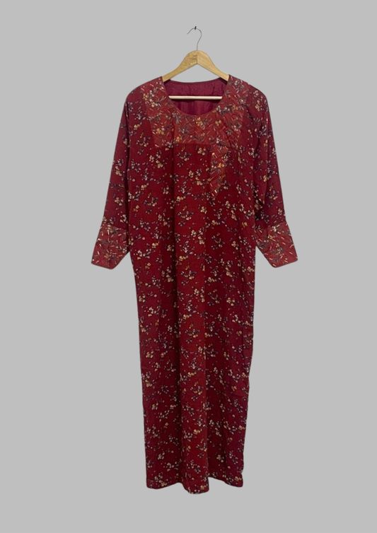 Abaya florale - M/L - A72