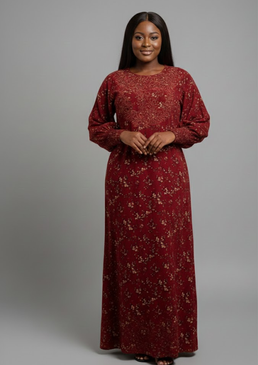 Abaya florale - M/L - A72