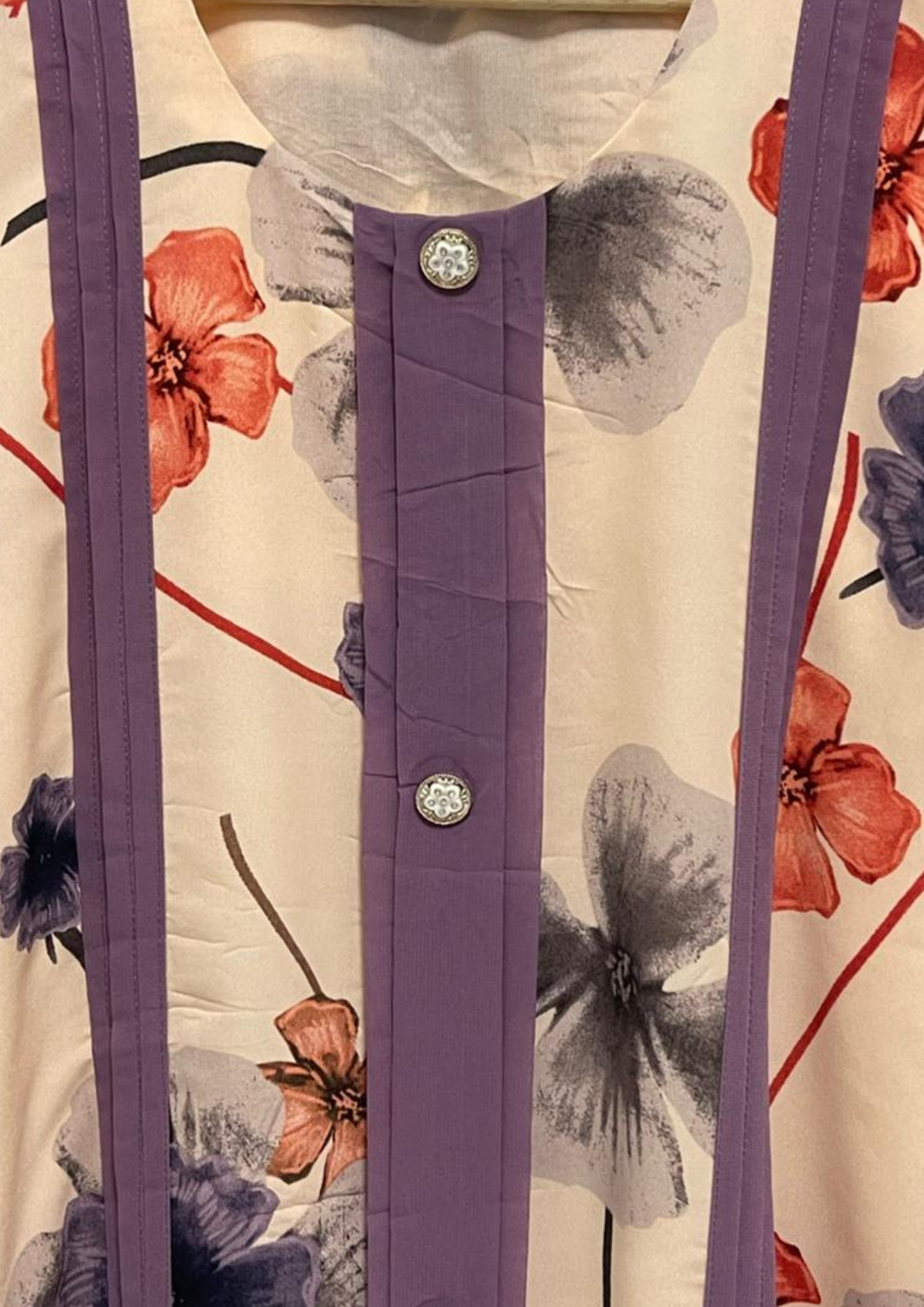 Abaya florale - M/L - A75