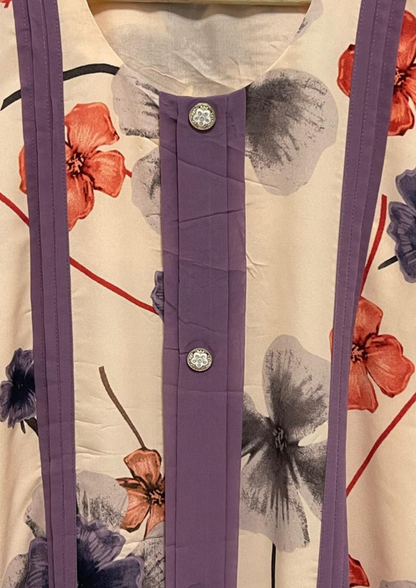Abaya florale - M/L - A75