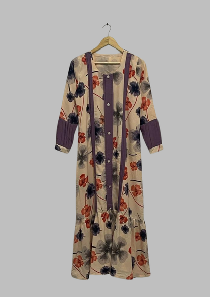 Abaya florale - M/L - A75
