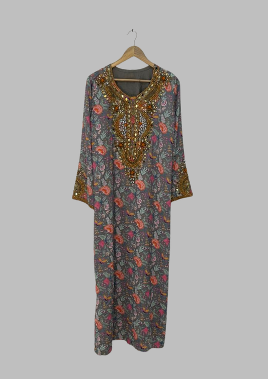 Abaya perlée - M/L - A80