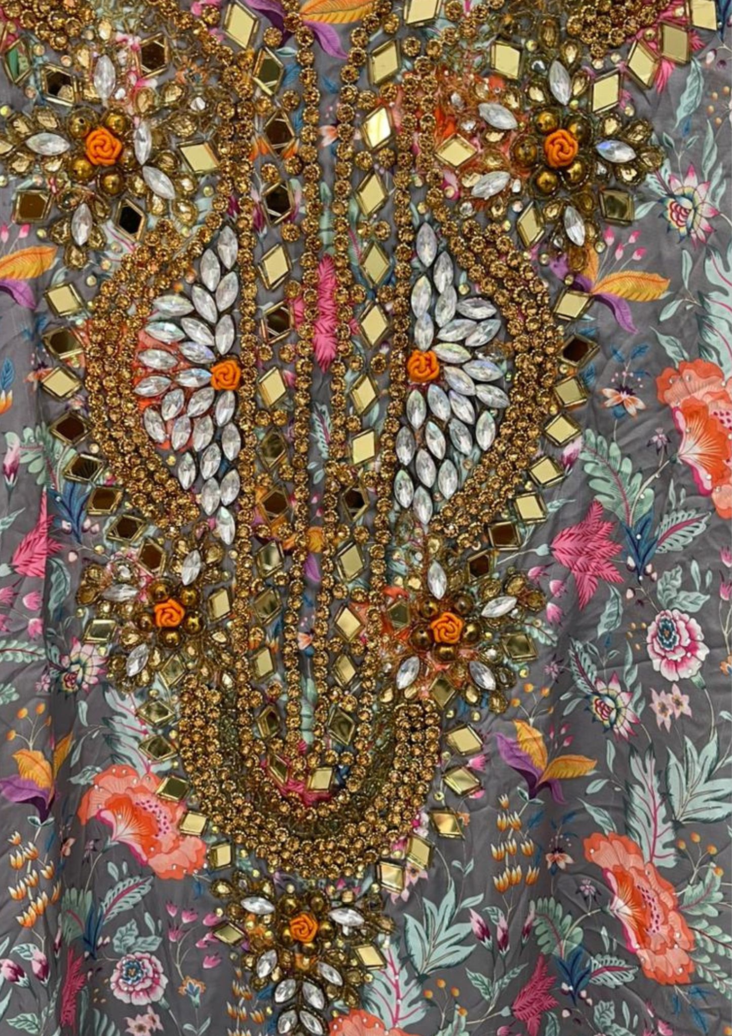 Abaya perlée - M/L - A80