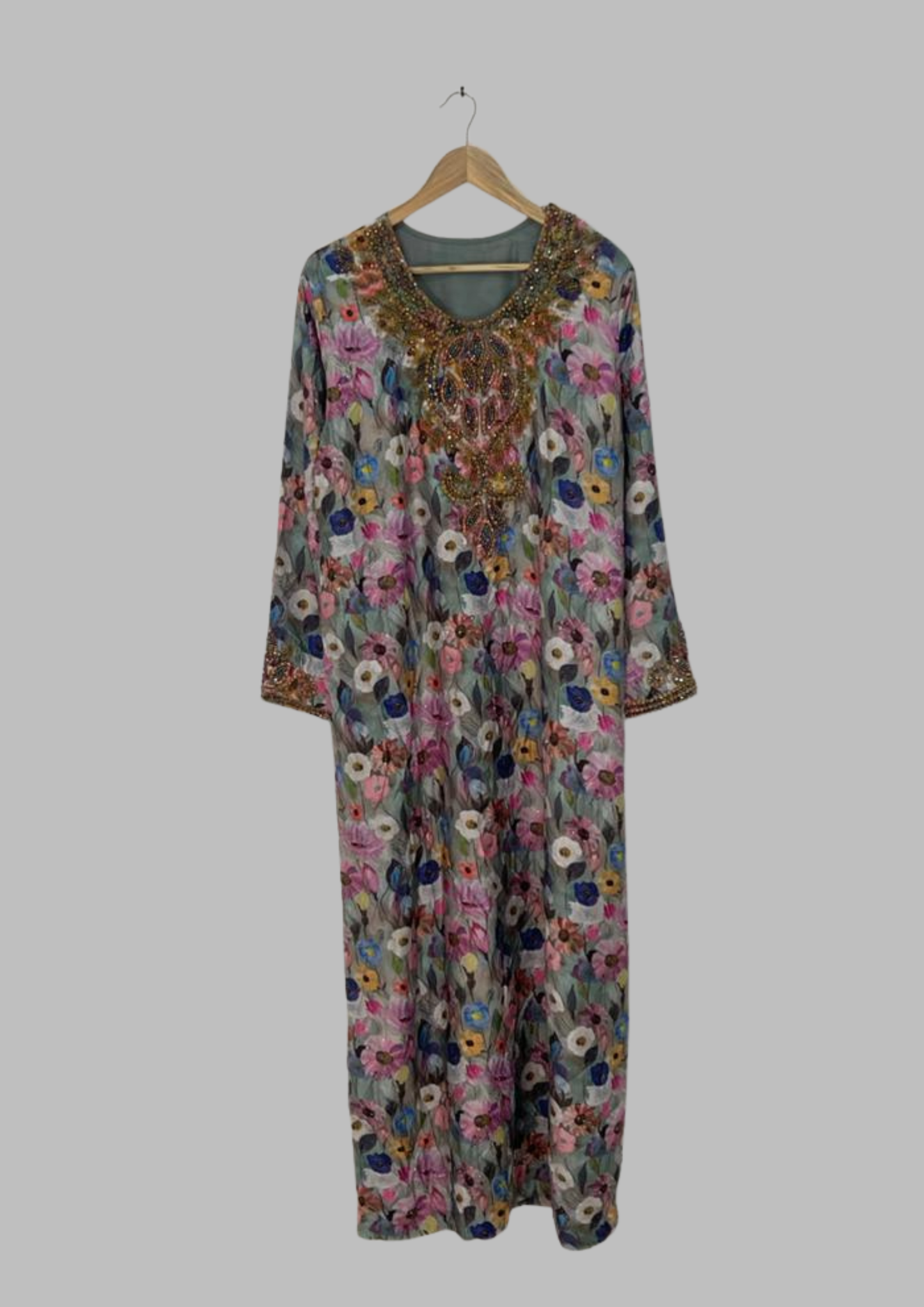 Abaya perlée - L/XL - A85