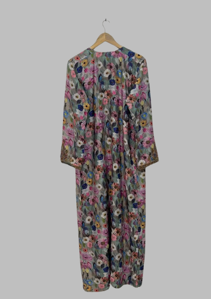 Abaya perlée - L/XL - A85