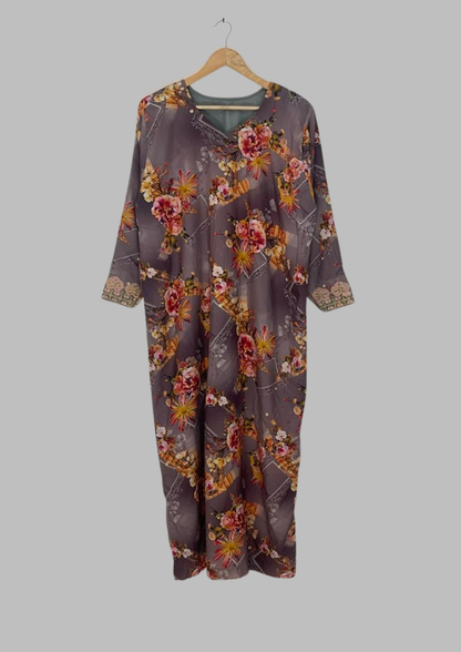 Abaya florale - L/XL - A8
