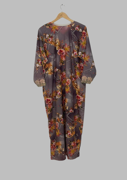 Abaya florale - L/XL - A8