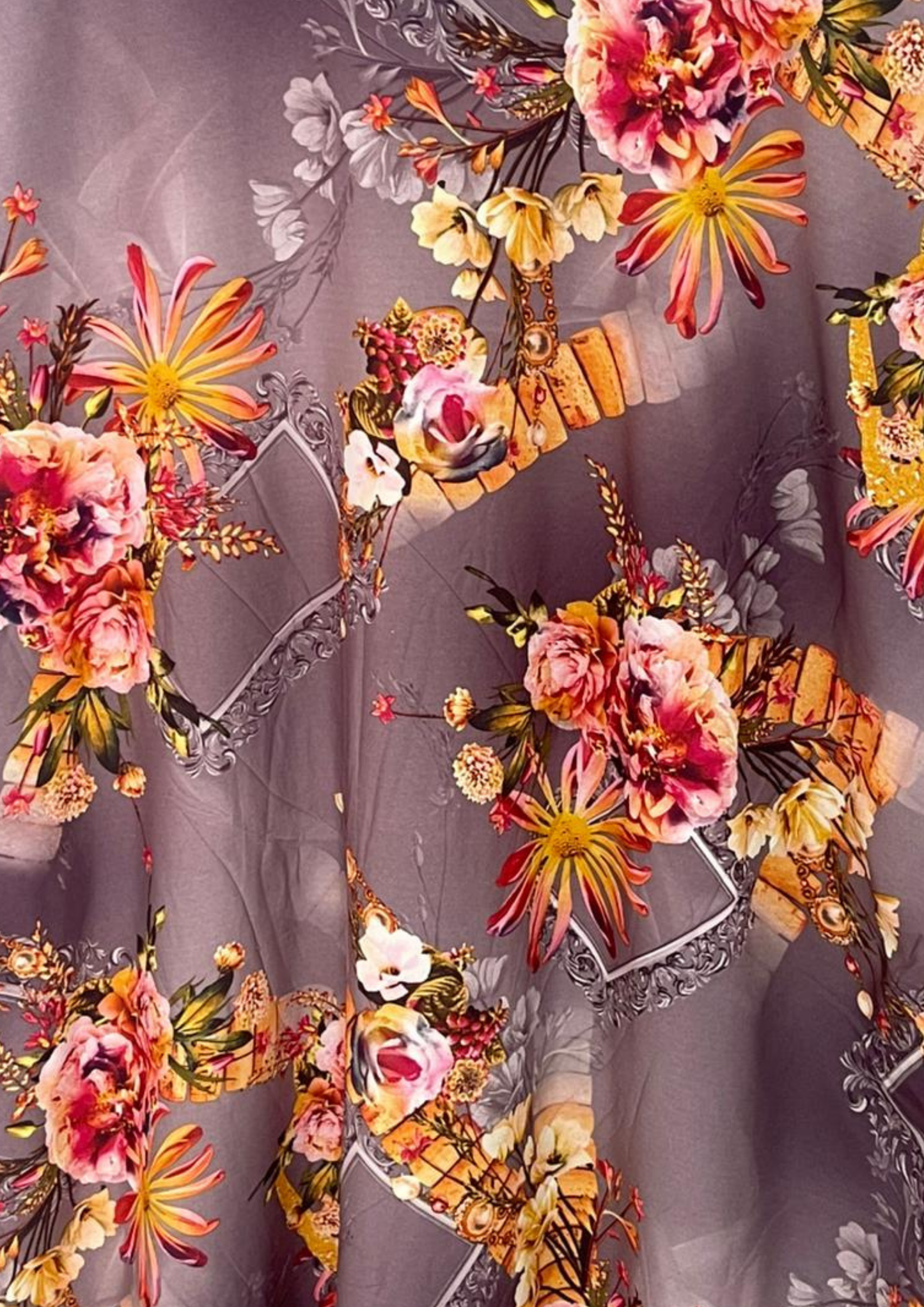 Abaya florale - L/XL - A8