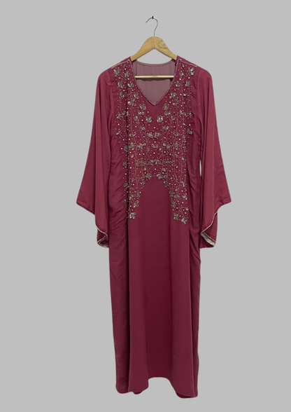 Abaya perlée - L/XL - A91