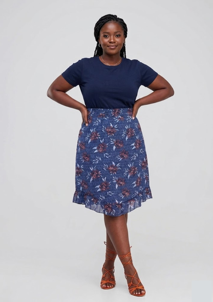 Jupe évasée à motifs - M&S - Taille M/L (J43)