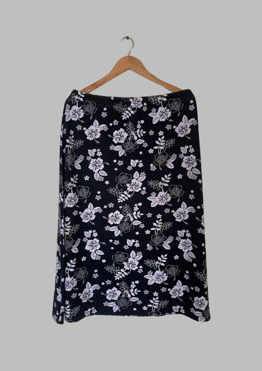 Jupe florale - Damart - Taille XL (J131)