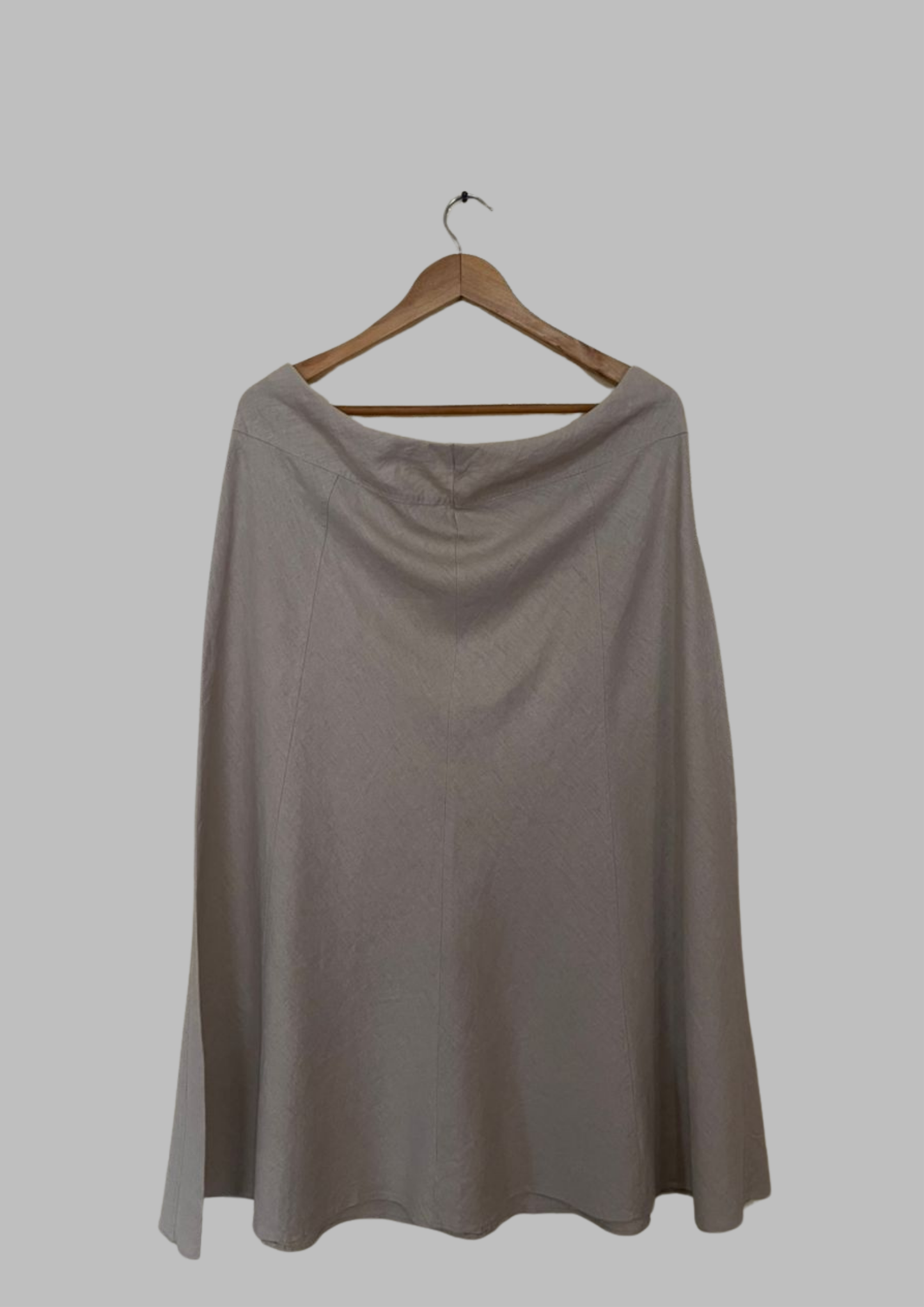 Jupe marron en lin - Marks&Spencer - Taille 2XL (J132)