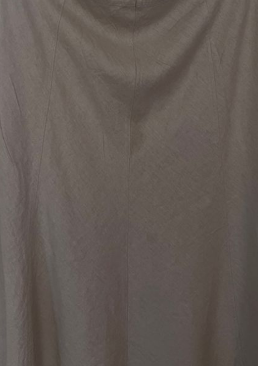Jupe marron en lin - Marks&Spencer - Taille 2XL (J132)
