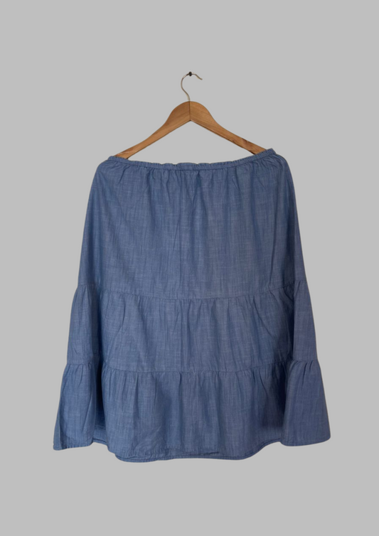 Jupe paysanne bleue - Taille M/L (J134)