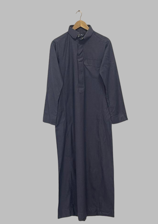 Jellaba rayures bleue - L - J18