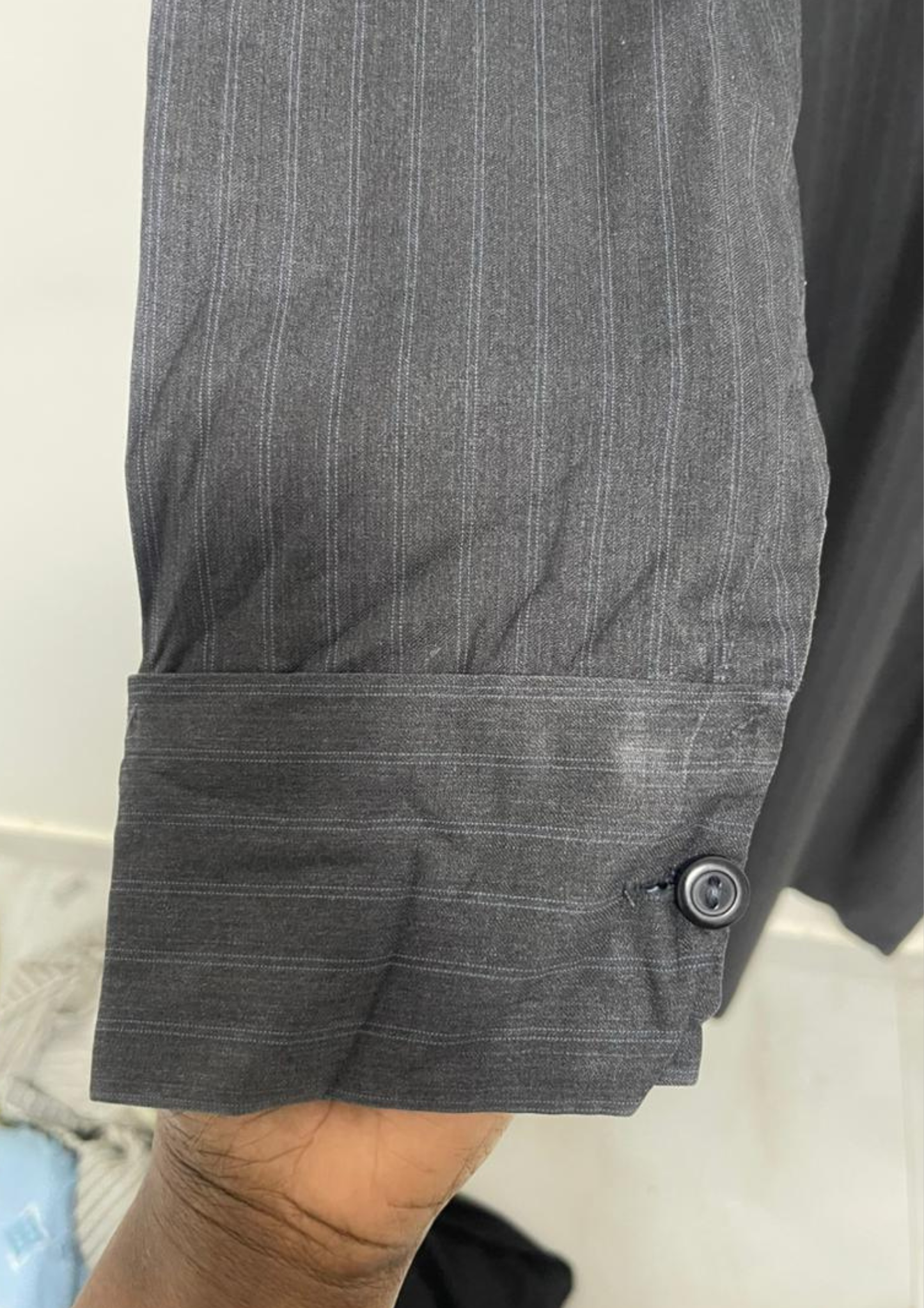 Jellaba gris rayures - L/XL - J 38