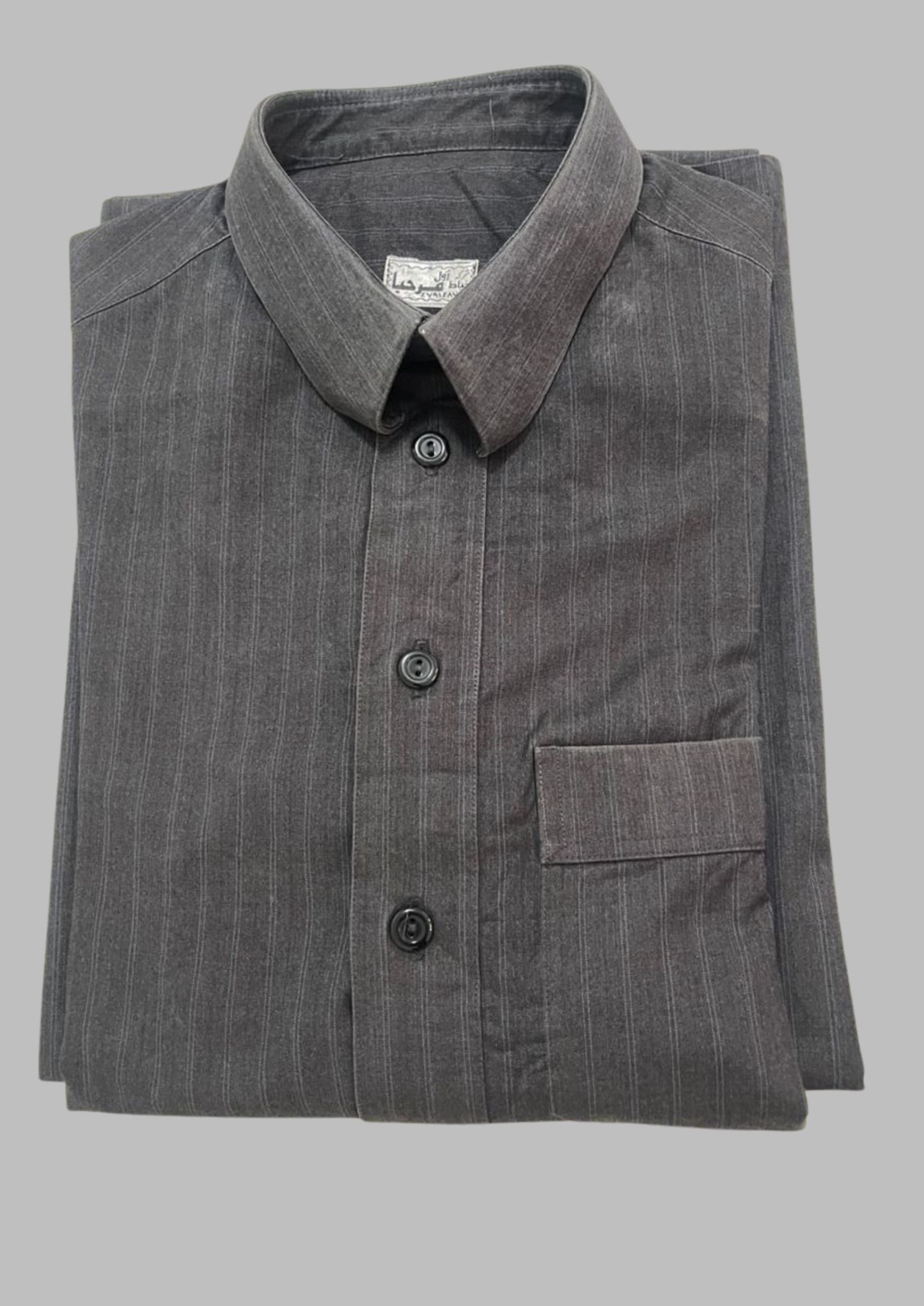 Jellaba gris rayures - L/XL - J 38