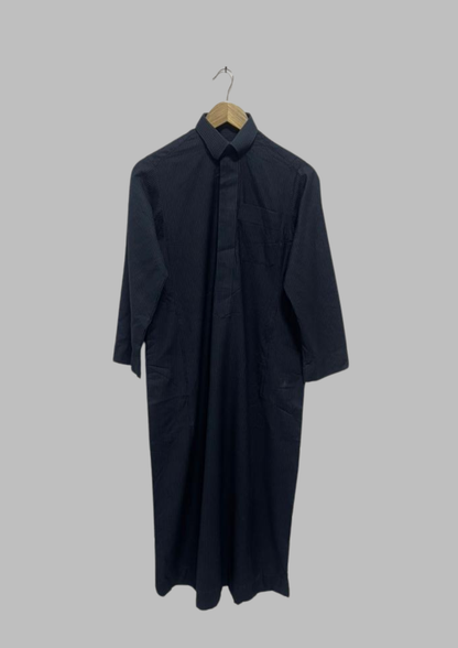 Jellaba bleu rayé - S - J27