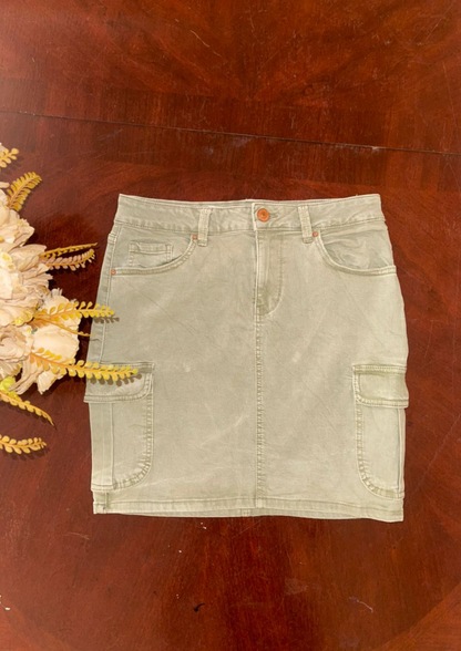 Jupe verte en jean - Only - Taille S (J54)