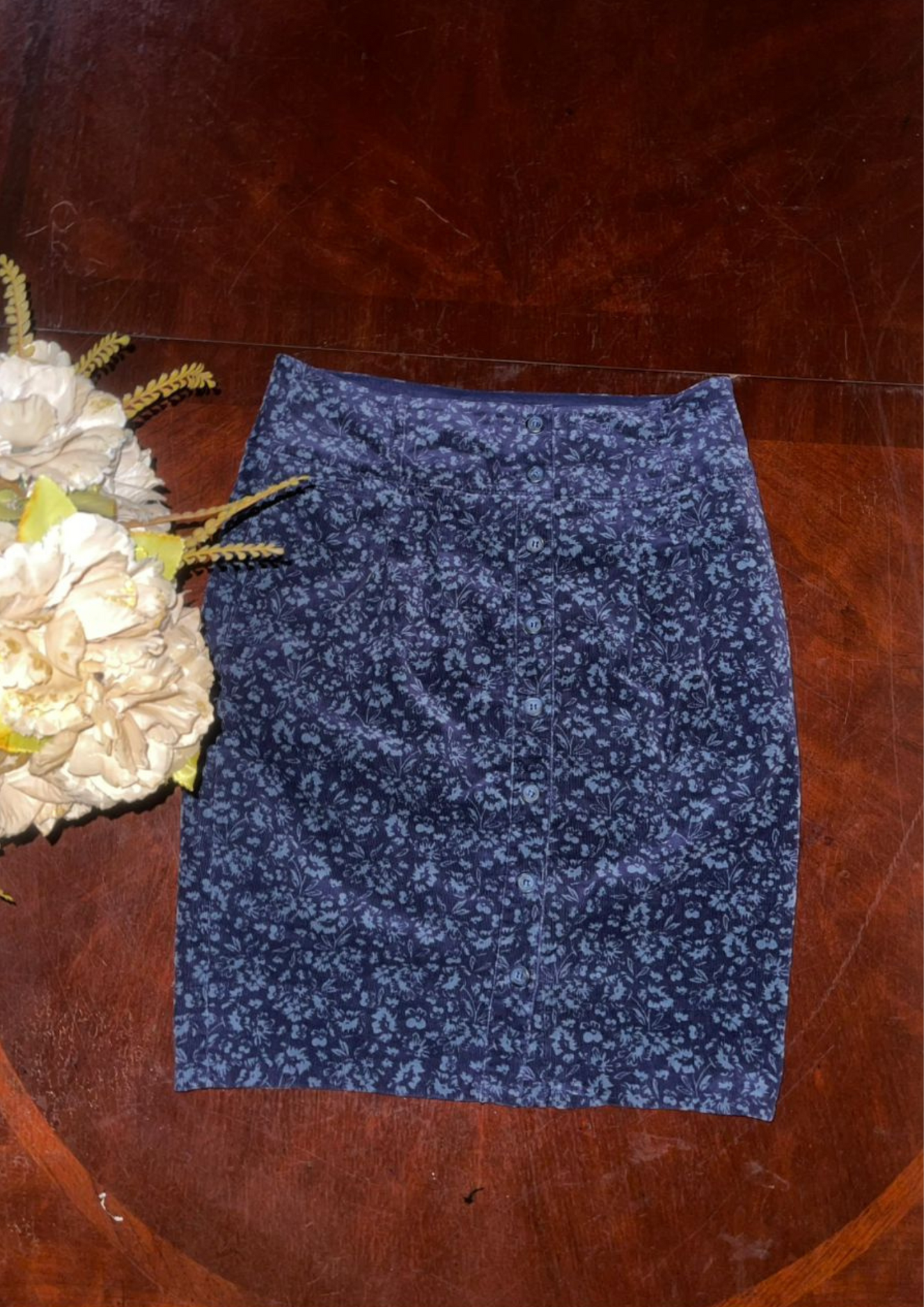 Jupe velours à motifs - Kew - Taille S (J65)