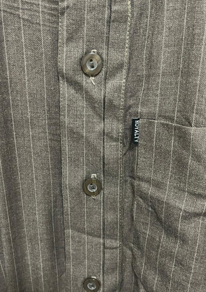 Jellaba bandes marron - L - J7