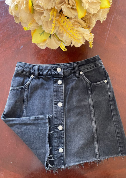 Jupe jean à boutons - Topshop - Taille S (J91)