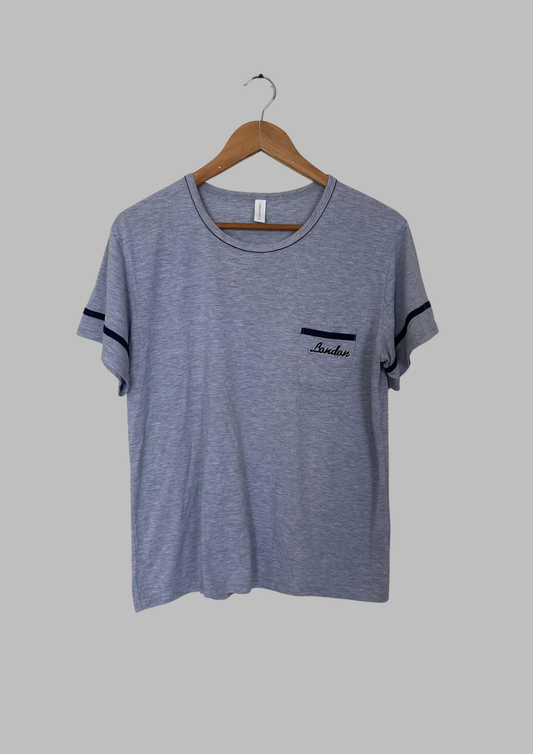 Haut gris à motifs - Taille S (M150)