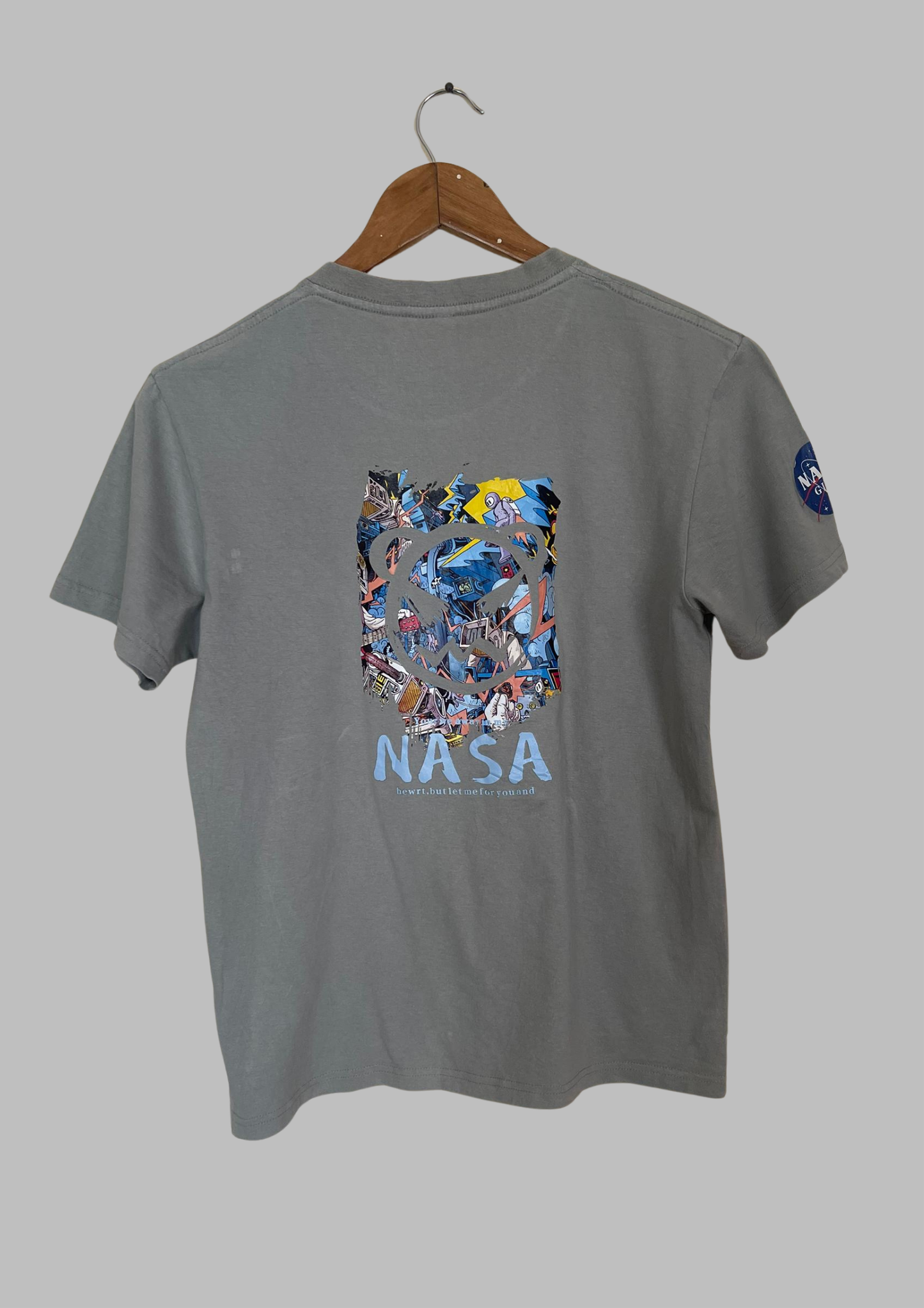 T-shirt gris imprimé - Taille M (M4)