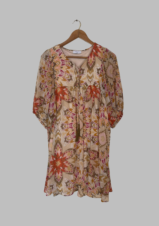 Robe florale - Papaya - Taille L/XL (N1)