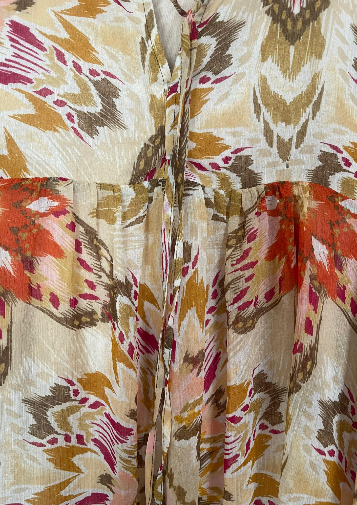 Robe florale - Papaya - Taille L/XL (N1)