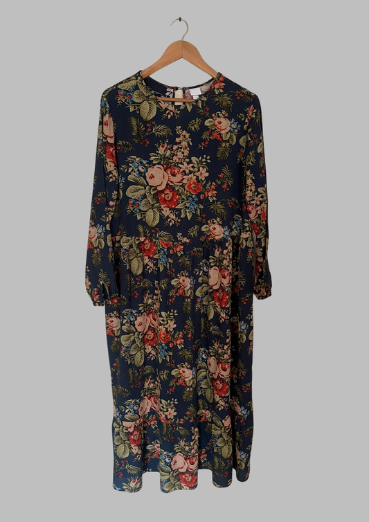 Robe florale - H&M - Taille L (N71)