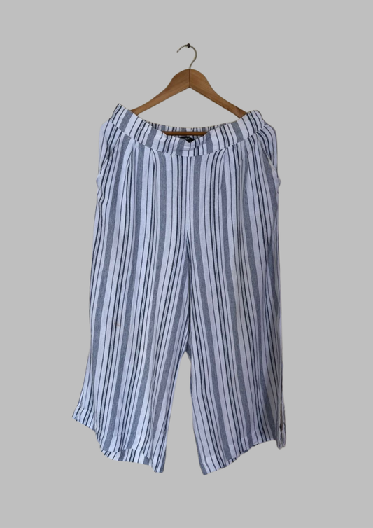 Pantalon à bandes - Ellen Tracy - Taille L (P118)