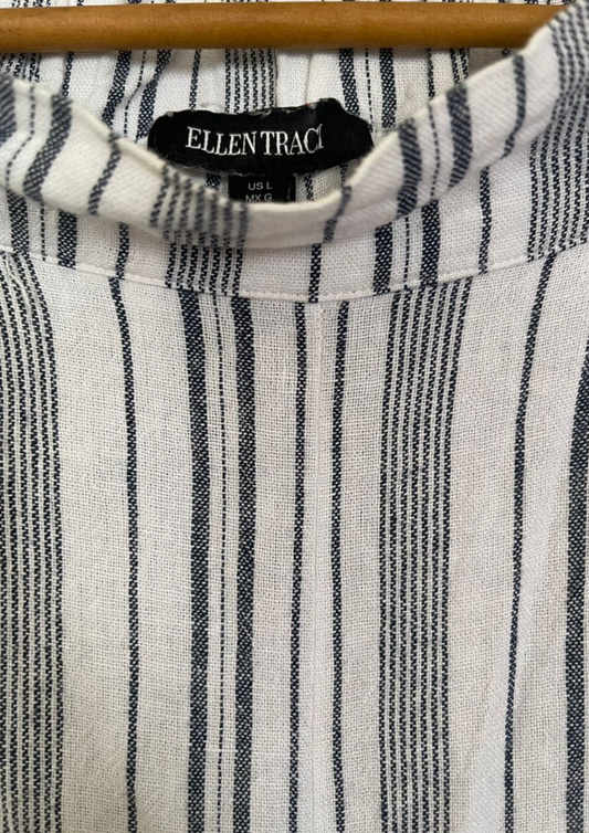 Pantalon à bandes - Ellen Tracy - Taille L (P118)
