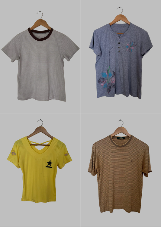 Lot de 4 hauts coton - S - L1