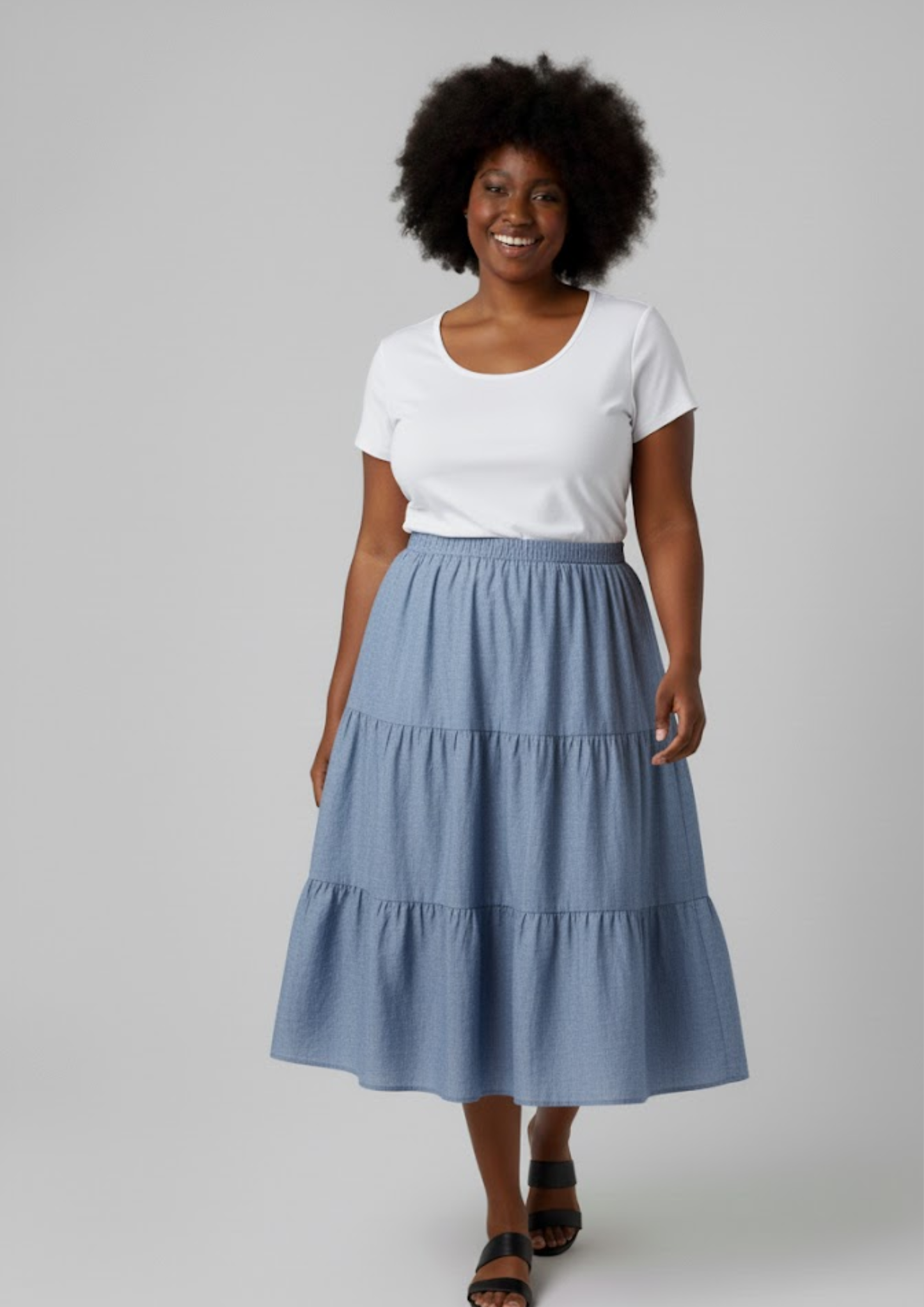 Jupe paysanne bleue - Taille M/L (J134)