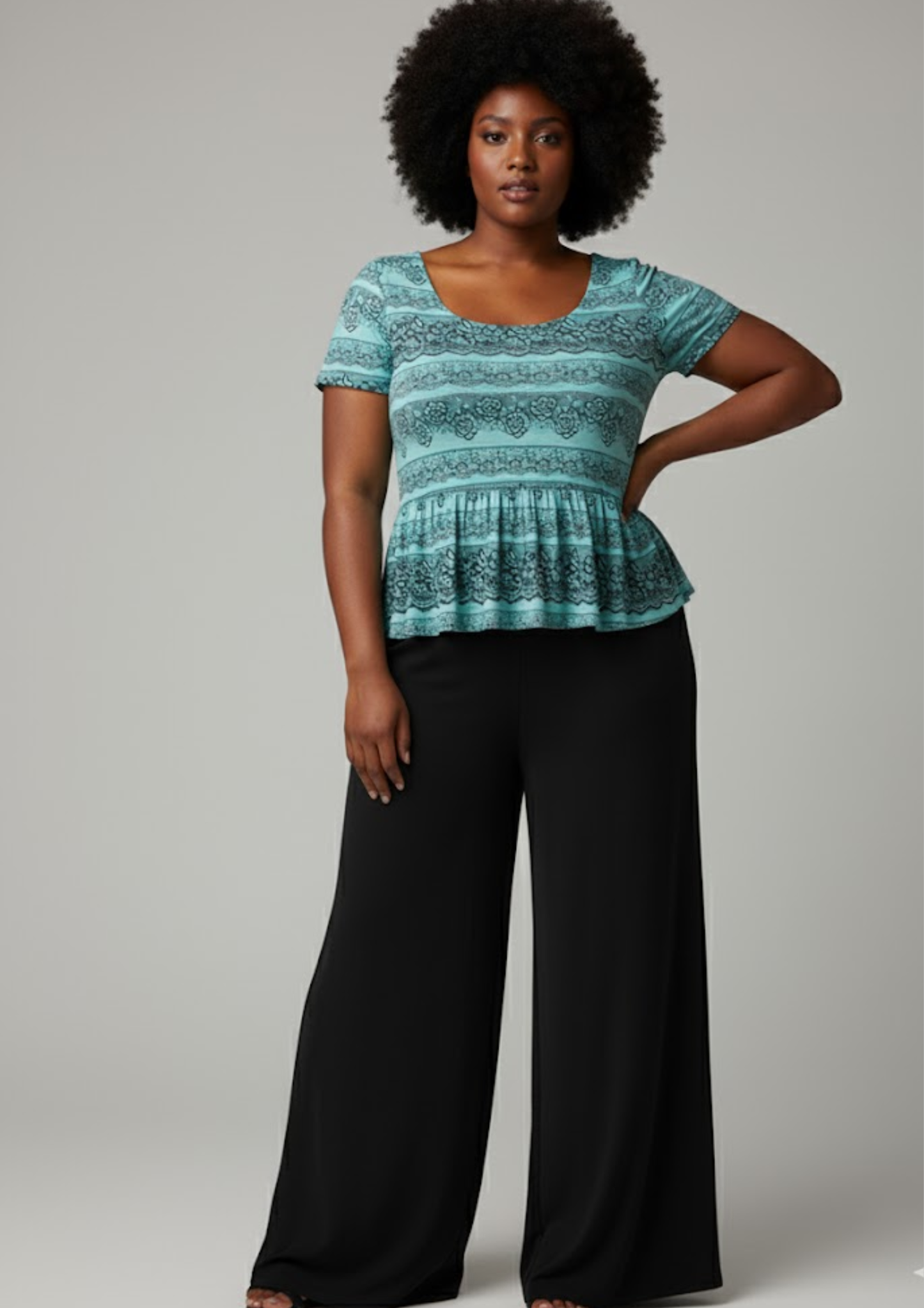 Haut floral - Attention - Taille S/M (M117)