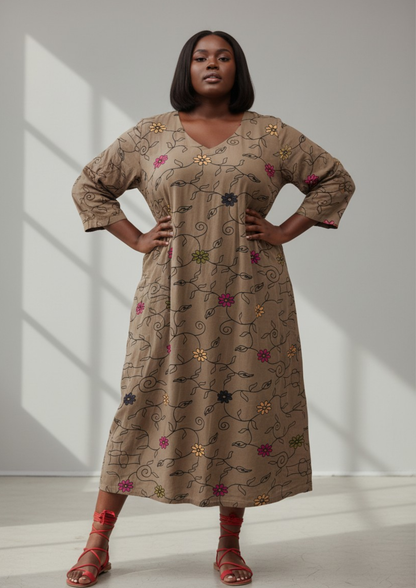 Abaya brodée - XL - A90