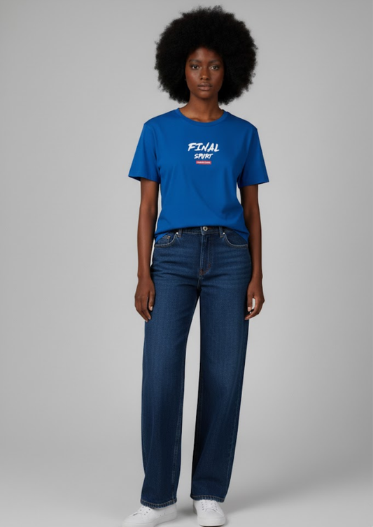 Haut imprimé bleu - Taille M (M110)