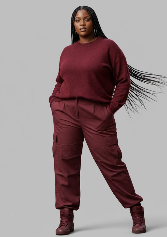 Pull bordeaux - Cashmere - Taille M/L (H120)