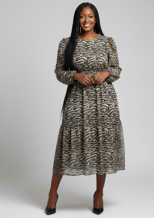 Robe motifs - River Island - Taille L (N28)