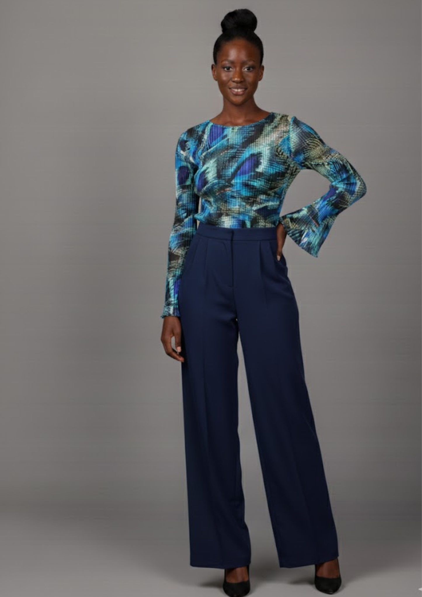 Haut plissé - Just élégance - Taille S (H43)