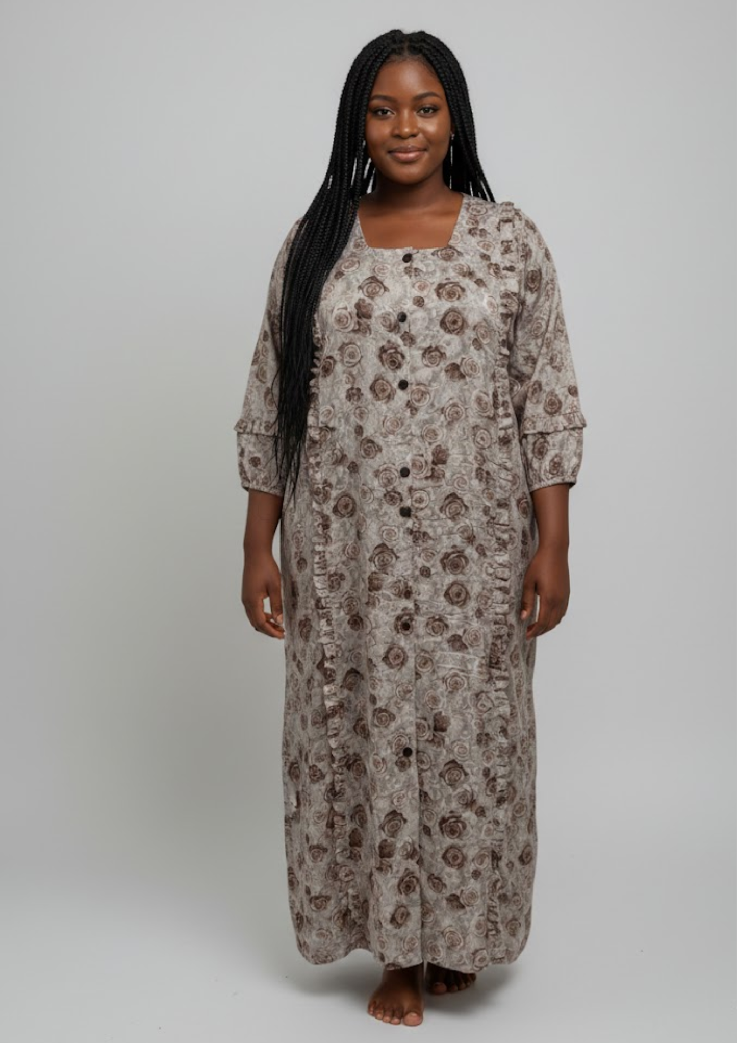 Abaya florale - Taille L/XL - A26