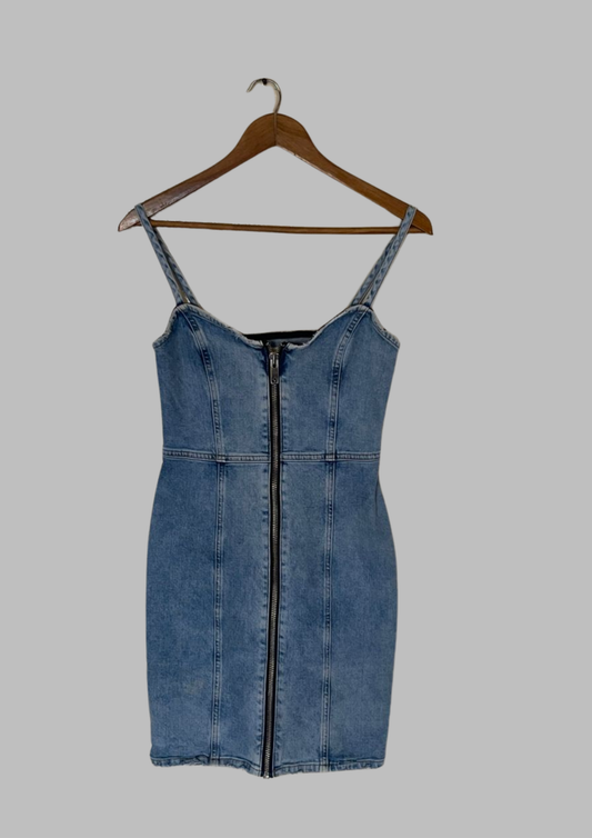 Robe en jean avec fermeture - River Island - Taille S (R120)