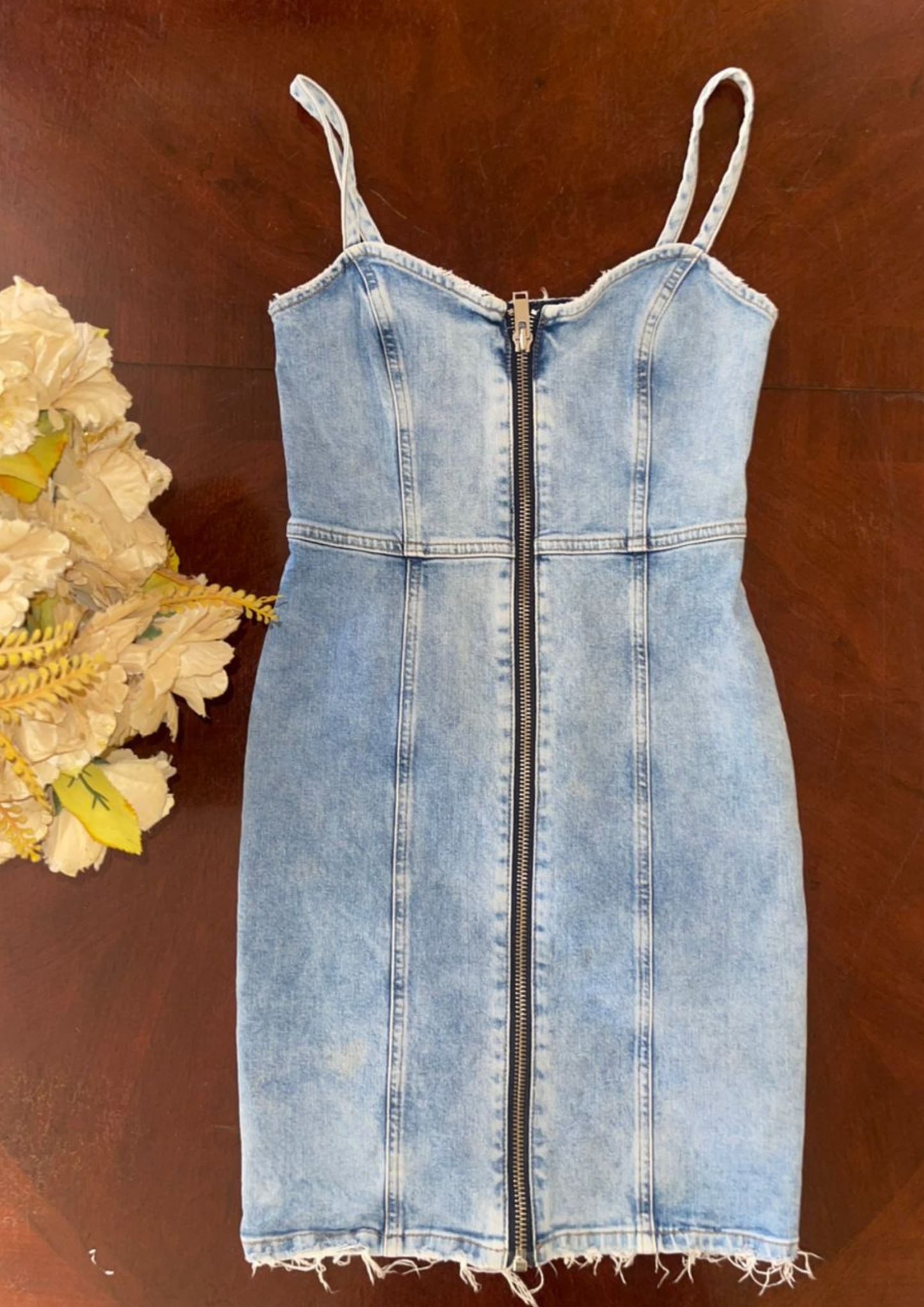 Robe en jean avec fermeture - River Island - Taille S (R120)