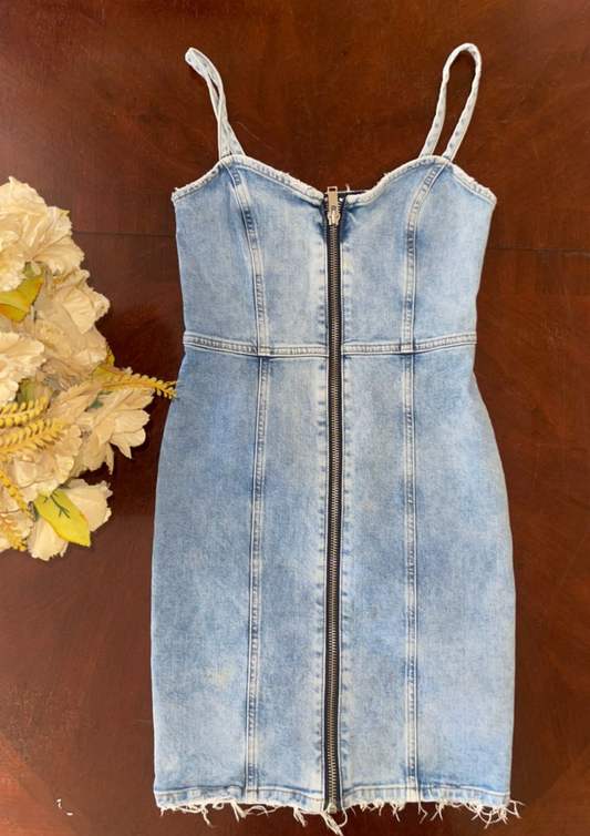 Robe en jean avec fermeture - River Island - Taille S (R120)