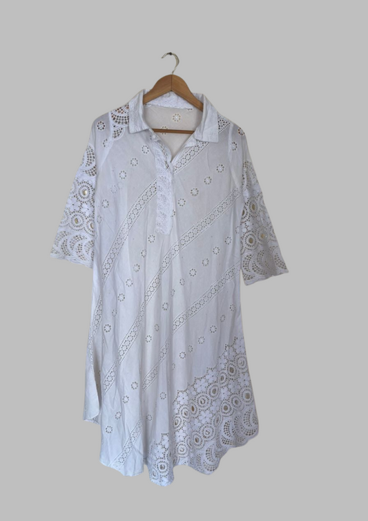 Robe brodée midi - Taille M/L (R174)